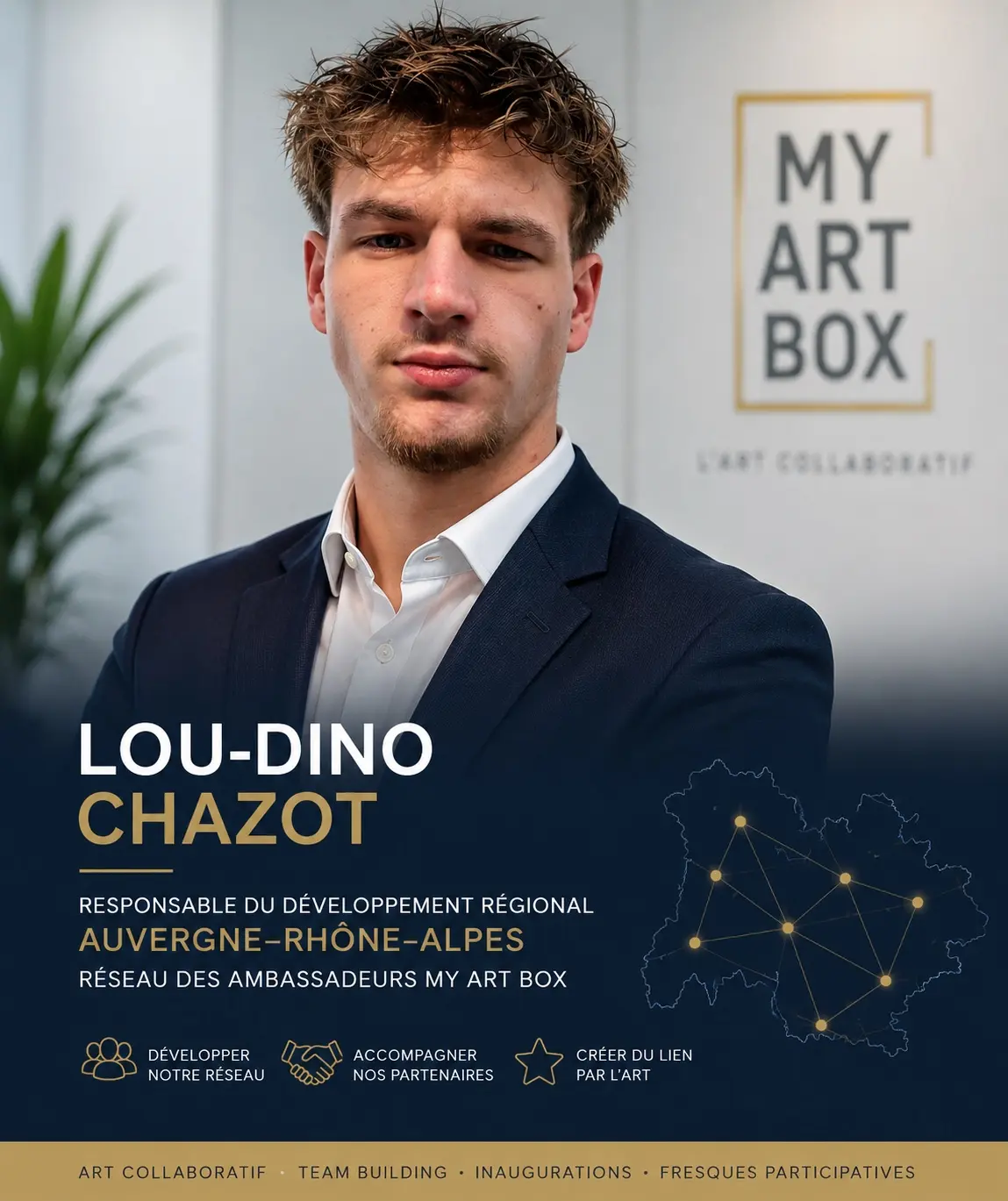 Lou-Dino Chazot, responsable du développement régional My Art Box en Auvergne-Rhône-Alpes