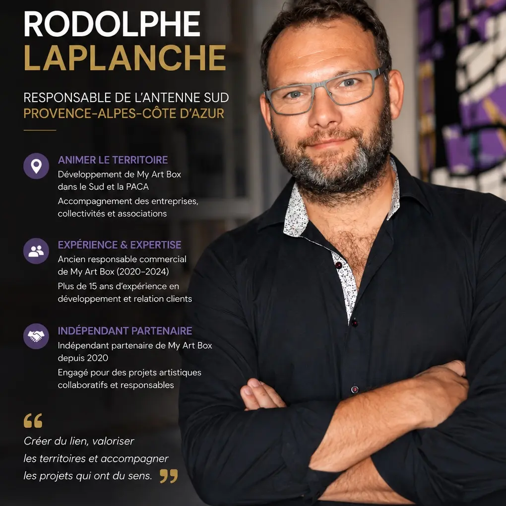 Rodolphe Laplanche, partenaire régional My Art Box en Provence-Alpes-Côte d'Azur, basé à Sanary-sur-Mer