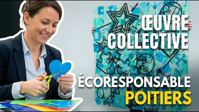 Fresque à plat – séminaire à Poitiers, 100 participants : 100 formateurs créent ensemble deux fresques