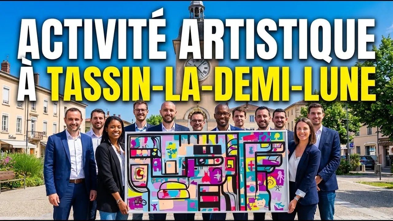 Totem Box – inauguration et première pierre à Tassin la demi Lune, 100 participants : Fresque collaborative sans peinture pour une inauguration