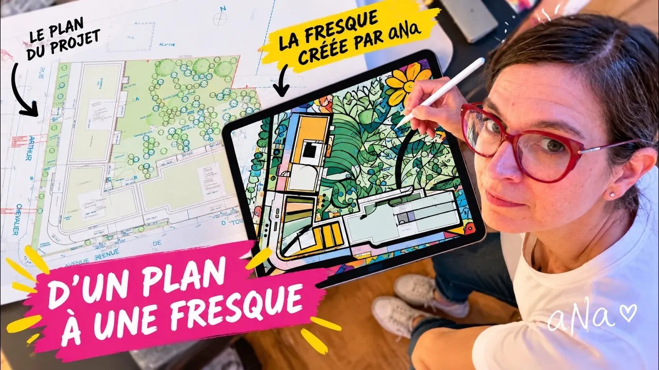 Fresque à plat – inauguration et première pierre à Aulnay-sous-Bois : Une fresque collaborative personnalisée pour votre