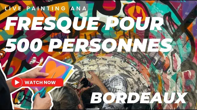 Tube Live aNa – séminaire à Bordeaux, 500 participants : 500 collaborateurs créent une fresque collaborative géante