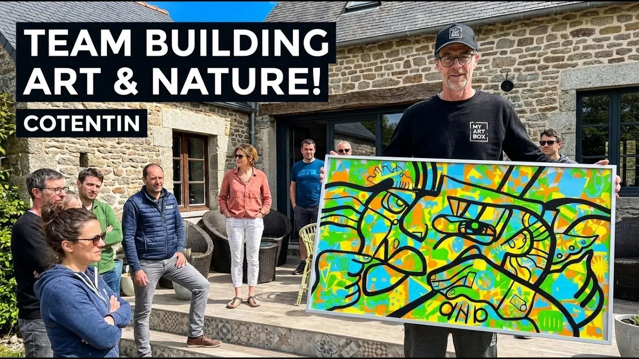 Totem Box – séminaire à Cotentin, 32 participants : Créez une œuvre collective encadrée qui incarne la cohésion