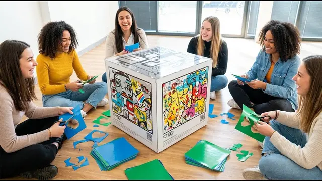 Fresque à plat – séminaire à Bonneuil-sur-Marne, 80 participants : Créez une fresque collective éco-responsable pour fédérer
