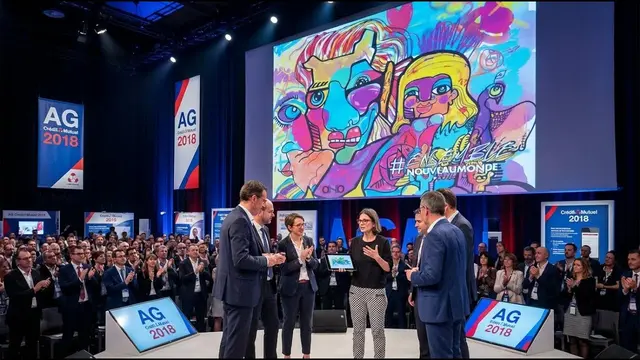 Digital Mural – cocktail à Lyon, 1300 participants : Transformez vos collaborateurs en co-auteurs d'une œuvre