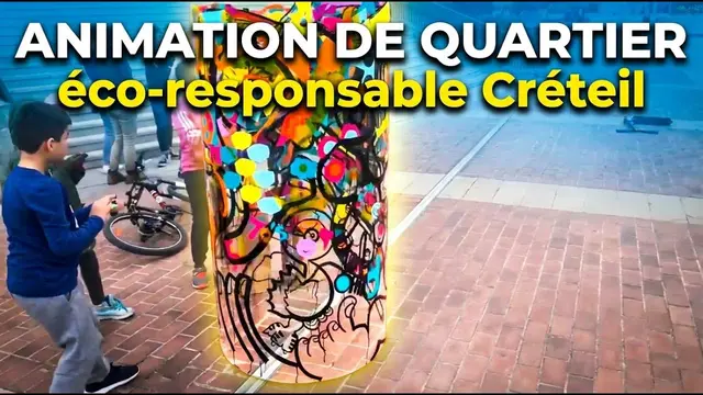 Totem Box – outdoor à Créteil, 200 participants : Créez une fresque éco-responsable collective qui symbolise