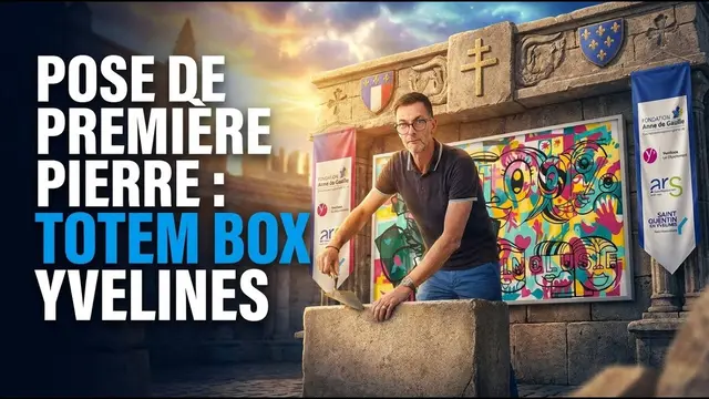 Totem Box – anniversaire à Montigny-le-Bretonneux, 100 participants : Une fresque collaborative zéro déchet pour marquer
