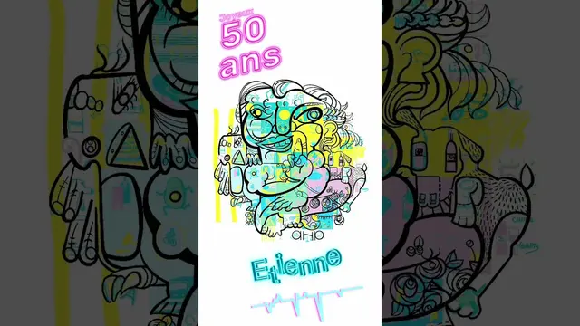Digital Mural – anniversaire à Paris, 50 participants : Fresque digitale collaborative pour anniversaire :
