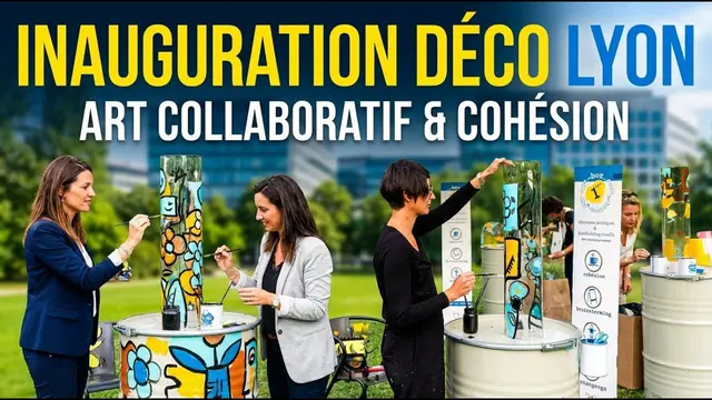 Totem Box – outdoor à Lyon, 150 participants : Transformez votre inauguration en œuvre collective unique,