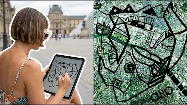 Fresque à plat – inauguration et première pierre à Paris : Transformez un plan technique en fresque participative pour