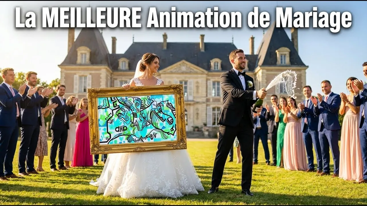 Totem Box – mariage à Caen, 100 participants : Immortalisez votre mariage avec une fresque collaborative