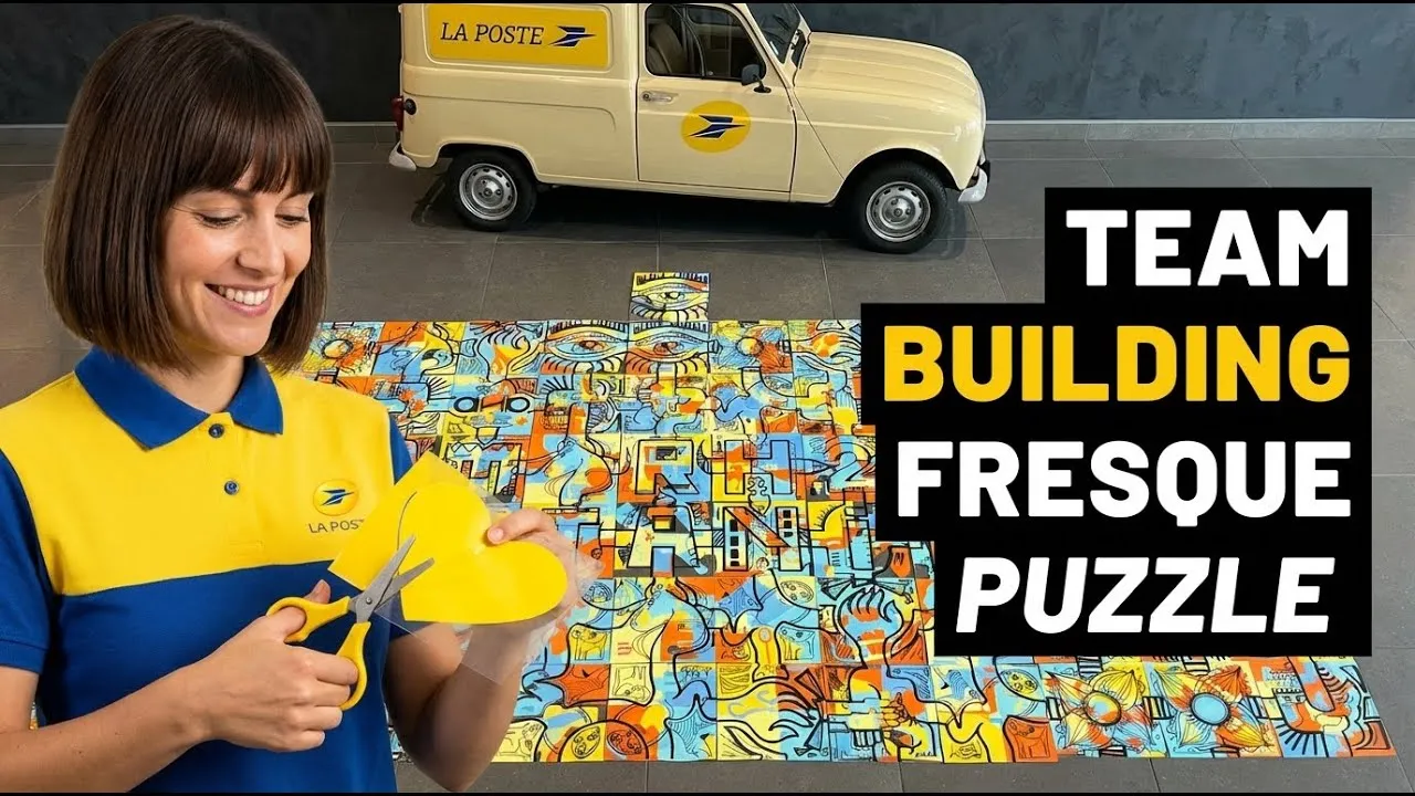 Puzzle – séminaire à Toulouse, 100 participants : Animation artistique sans peinture pour fédérer vos équipes