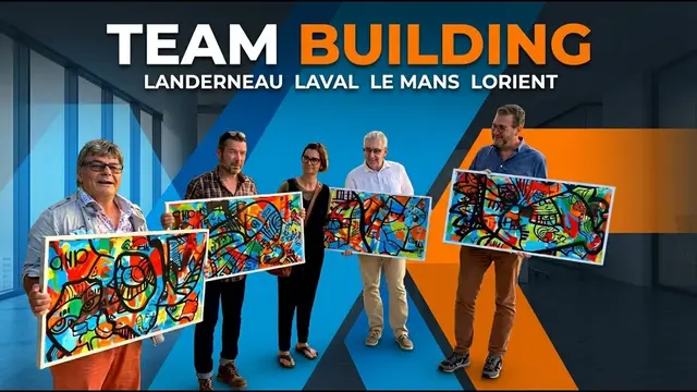 Totem Box – séminaire à Le Mans, 24 participants : Créez une fresque artistique unique qui renforce la