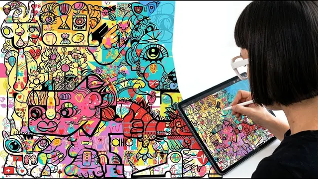 Digital Mural – séminaire à Lyon, 150 participants : Transformez des centaines de dessins individuels en une