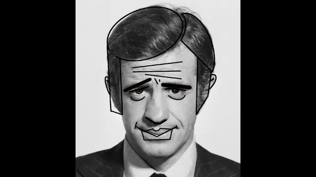 Digital Mural : Portrait digital animé de Jean-Paul Belmondo par aNa —