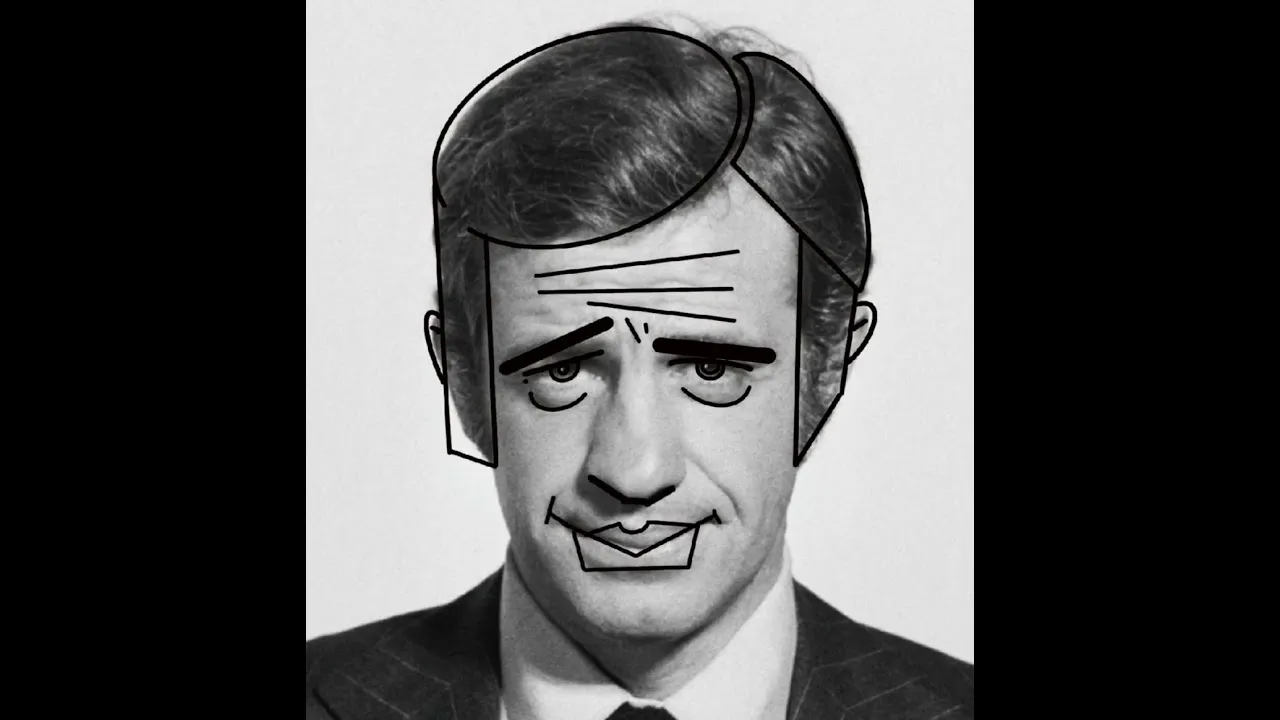 Digital Mural : Portrait digital animé de Jean-Paul Belmondo par aNa —