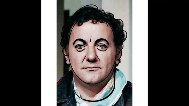 Digital Mural : Portrait digital animé de Coluche par anaystof My Art Box :