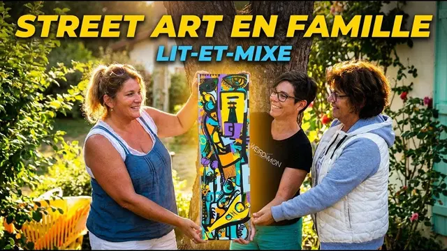 Tube Live aNa – cocktail à Lit-et-Mixe, 10 participants : Créez une fresque street art en famille : un souvenir