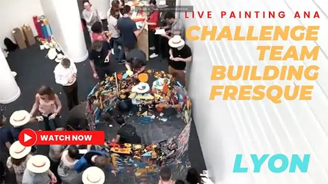 Tube Live aNa – séminaire à Feyzin, 300 participants : Créez une fresque géante éco-responsable sans peinture pour