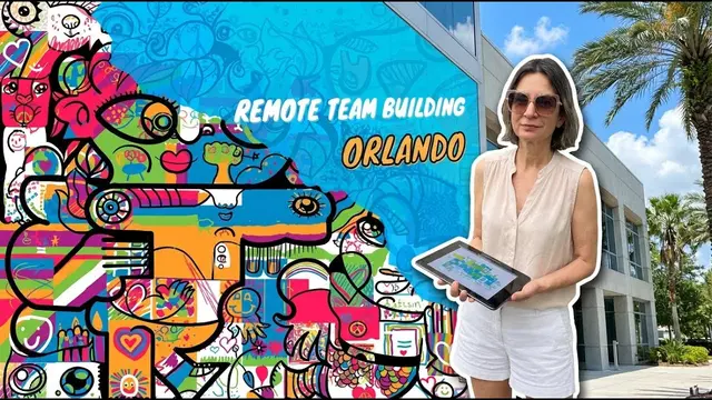 Digital Mural – international à orlando, 25 participants : Créez une fresque artistique collective en visioconférence,